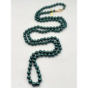 LR Lady Remington Metallic Green Beaded Necklace